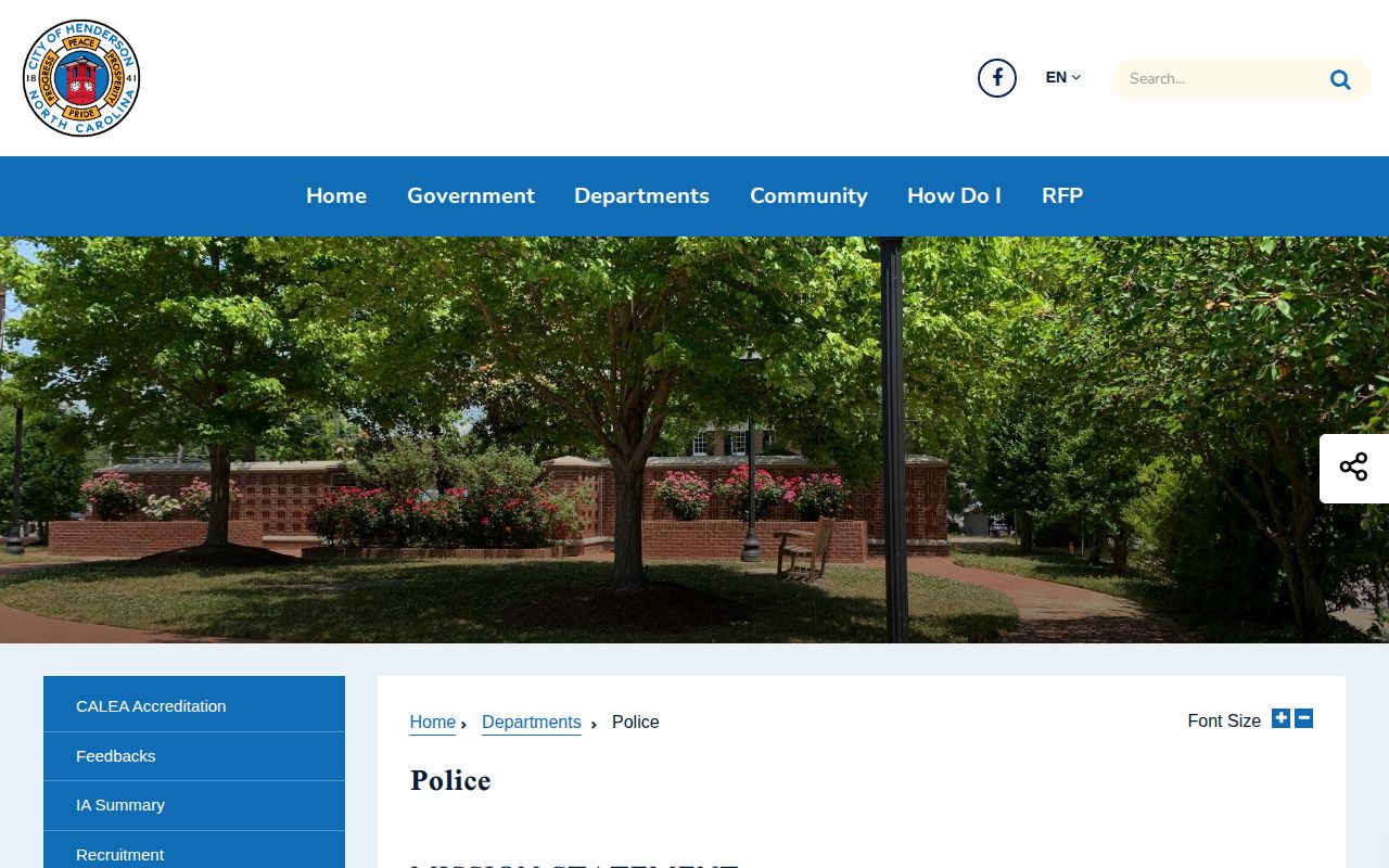 Henderson Police Department official source page